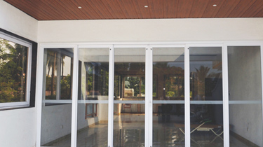 Awning window installation.
