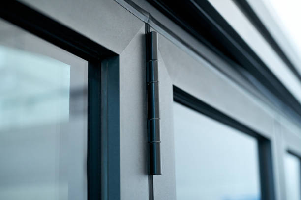 Modern uPVC windows with black frames providing insulation and style